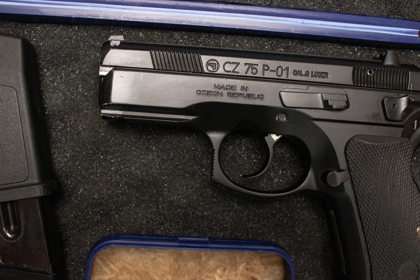 CZ CZ 75 P-01 9mm Police Trade-In Pistol with Two Magazines and Case