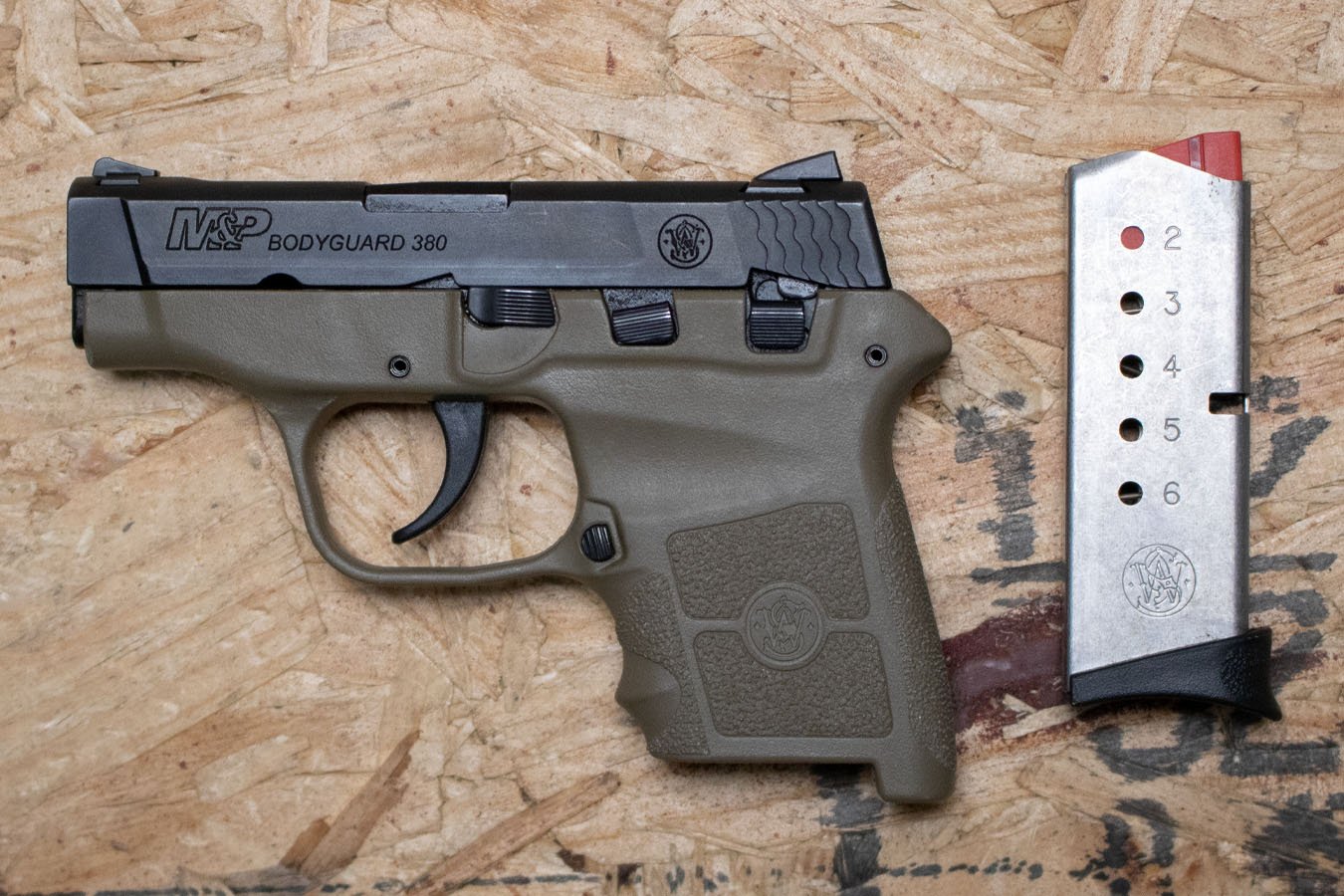 SMITH AND WESSON MP Bodyguard 380 380ACP Police Trade-In Pistol with FDE Frame