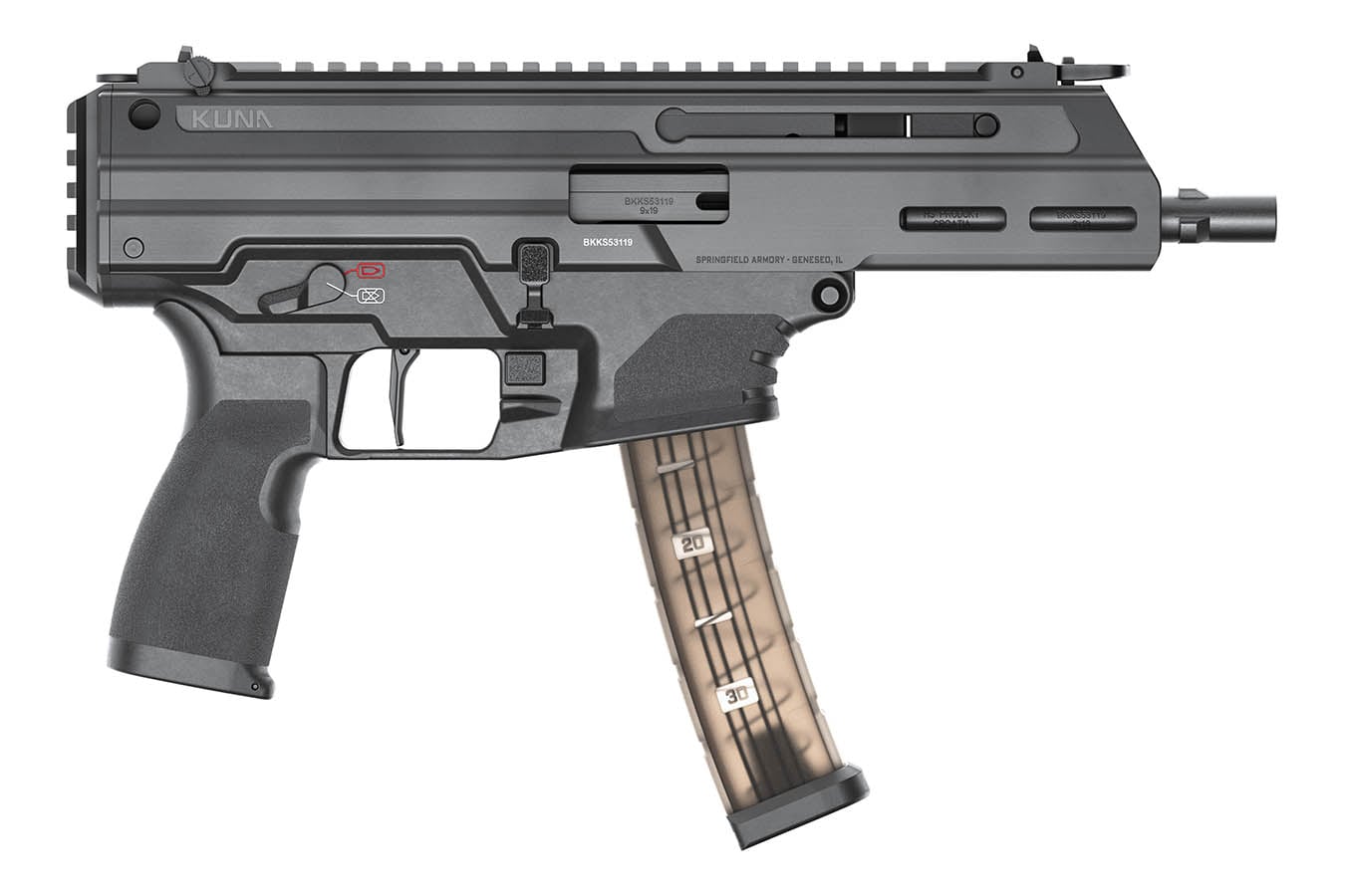 SPRINGFIELD Kuna Tri-Lug 9mm Roller-Delayed Pistol