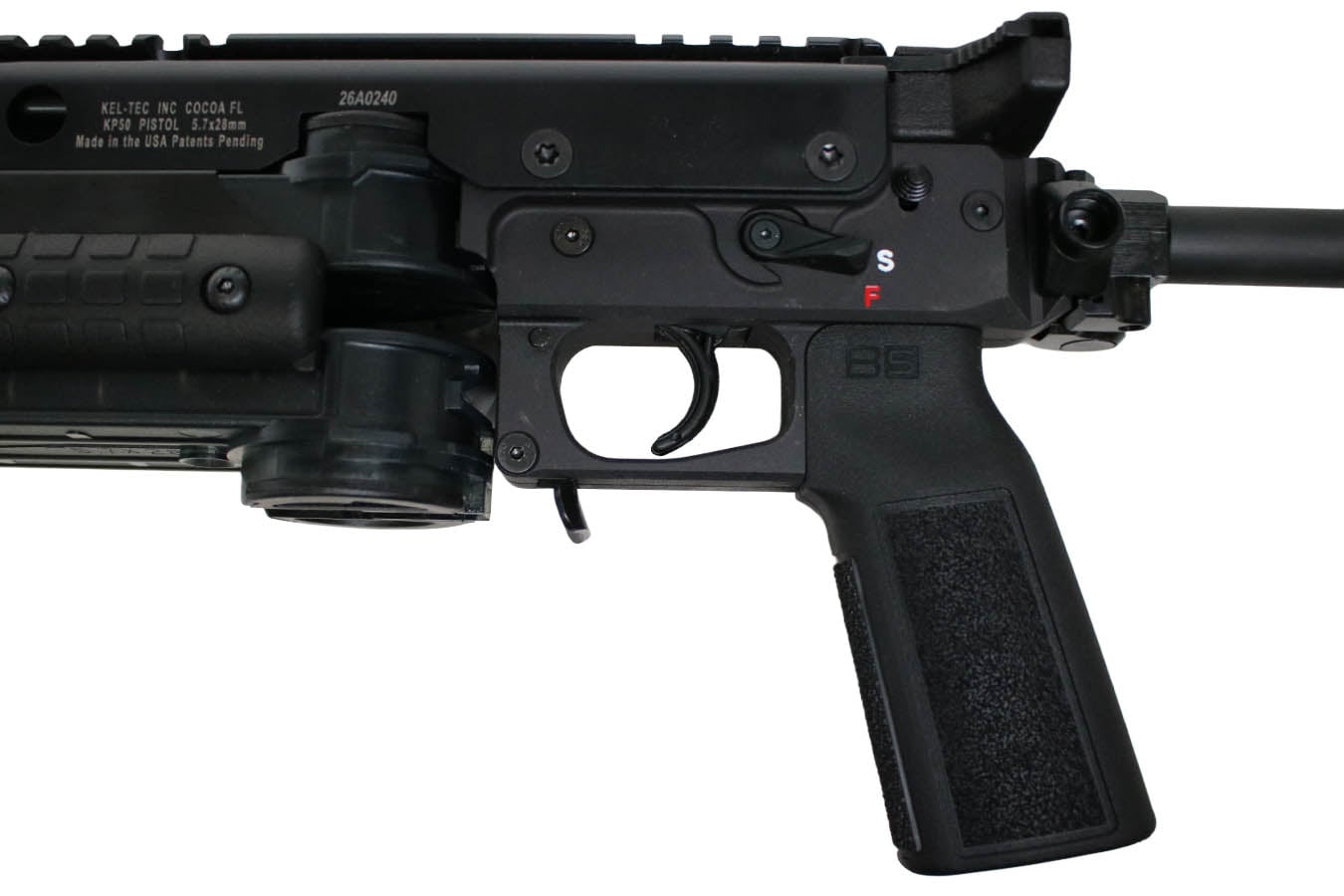 KELTEC KP50 5.7x28mm Semi-Auto Pistol with Brace
