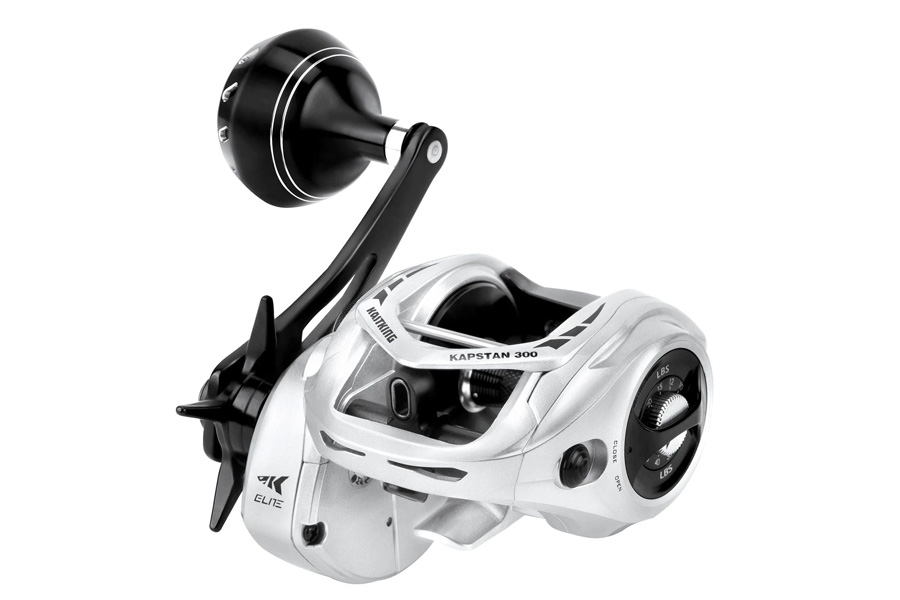 Kastking Kapstan 300 Casting Reel with Power Handle Left Hand Silver