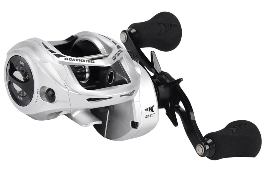 Kastking Kapstan Elite Size 300 Double Handle Baitcasting Reel Silver