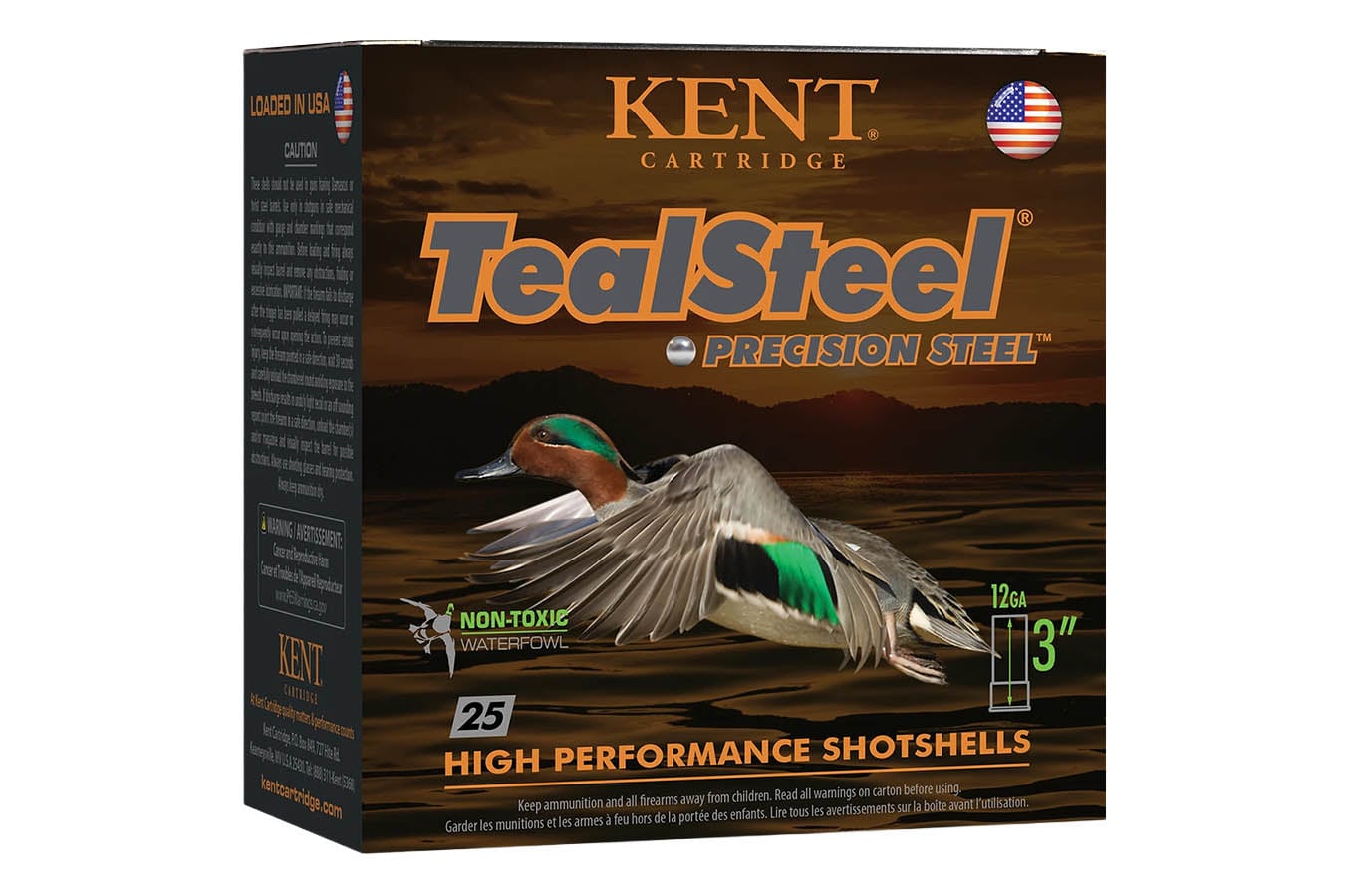 KENT CARTRIDGE 12-Gauge 3 Inch 1 1/4 Inch 6 Shot TealSteel 25/Box