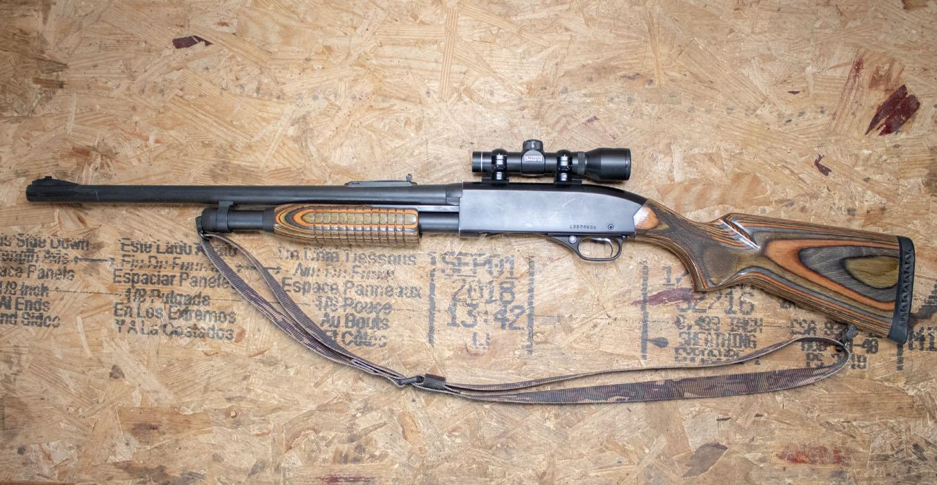 WINCHESTER FIREARMS 1300 12 Gauge Pump Action Shotgun with Rifle Barrel, and Scope