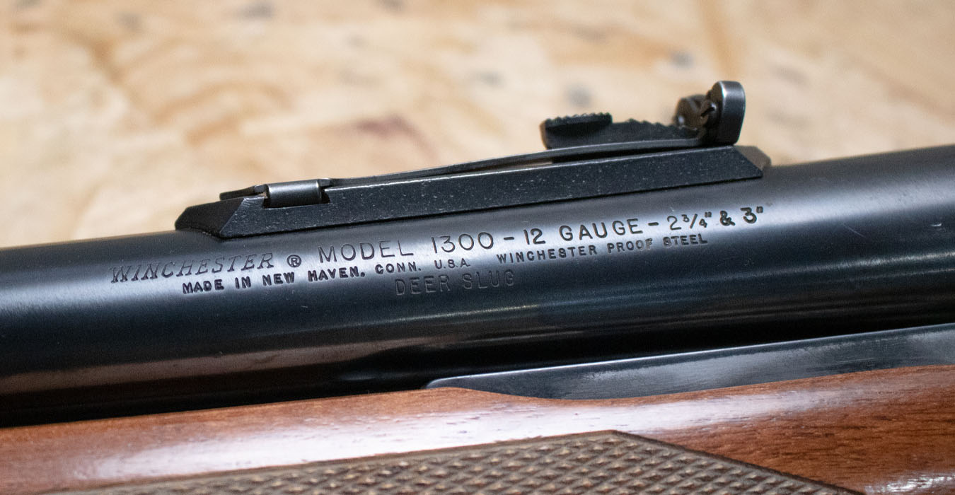 WINCHESTER FIREARMS Model 1300 12-Gauge Police Trade-In Shotgun w/Slug Barrel and Rifle Sights