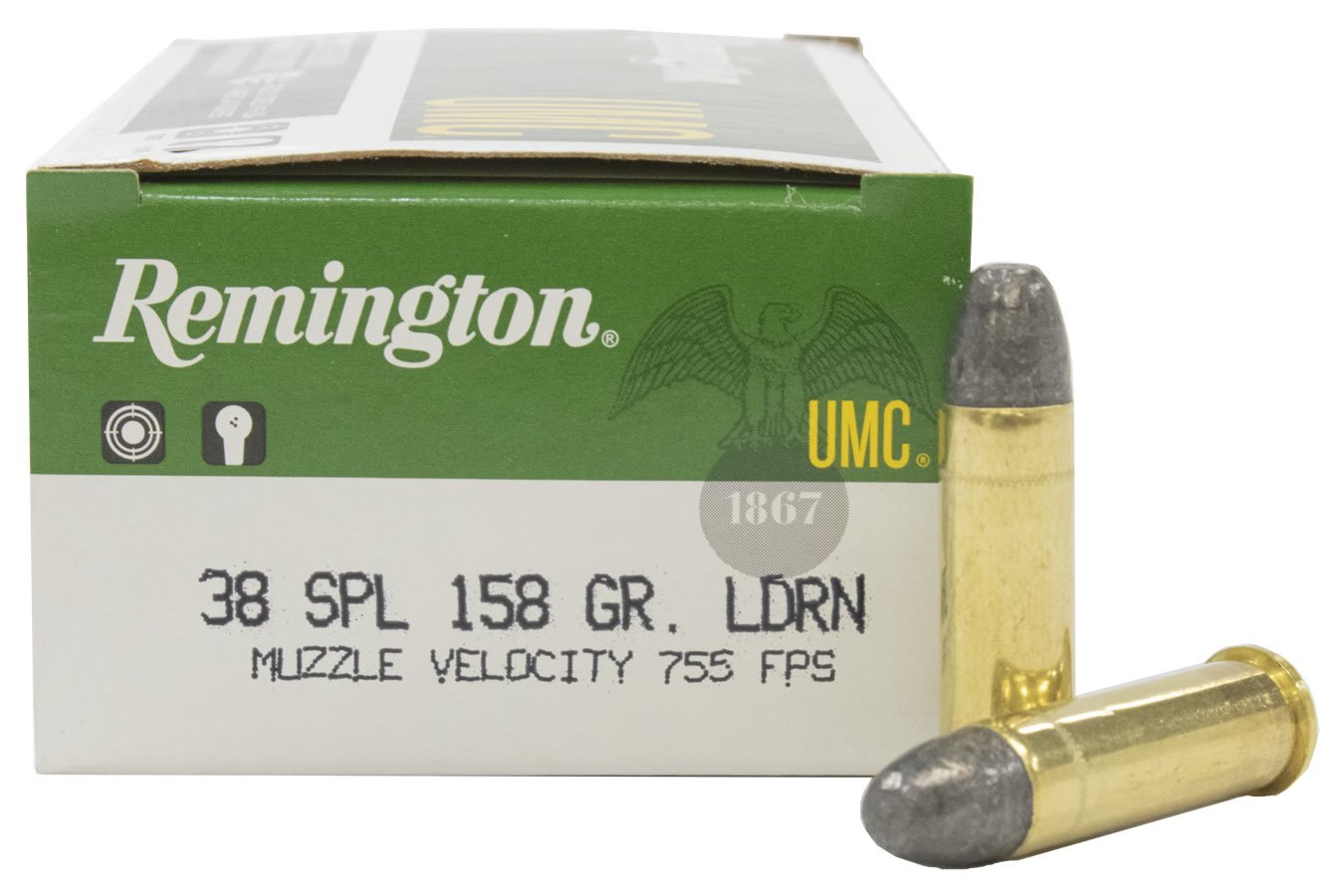 REMINGTON 38 Special 158 gr Lead round Nose UMC 50/Box