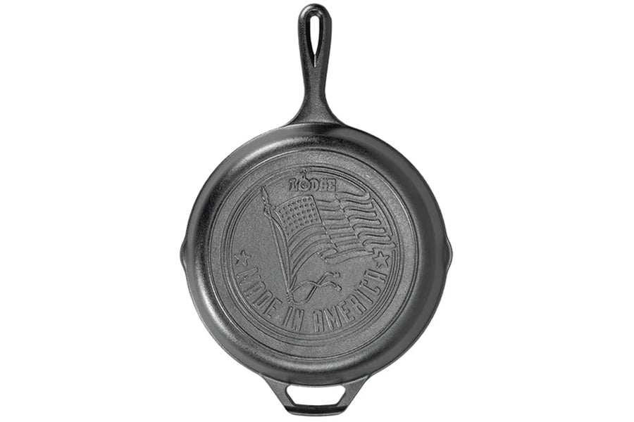 Lodge Cookware 10.25 Inch Seasoned Cast Iron American Flag Skillet