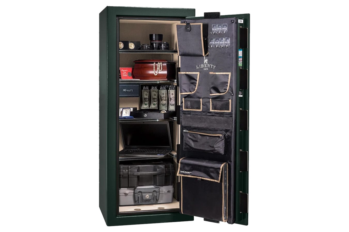 Liberty Premium Home 17 Green Gloss Safe with E-Lock