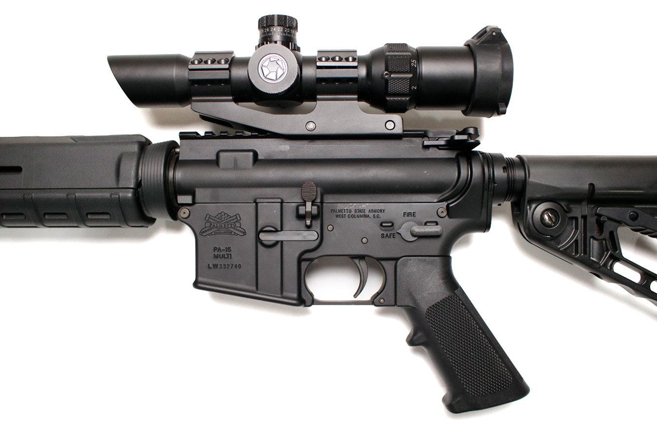 PALMETTO STATE ARMORY PA-15 5.56mm Police Trade-In Rifle with Scope (Magazine Not Included)