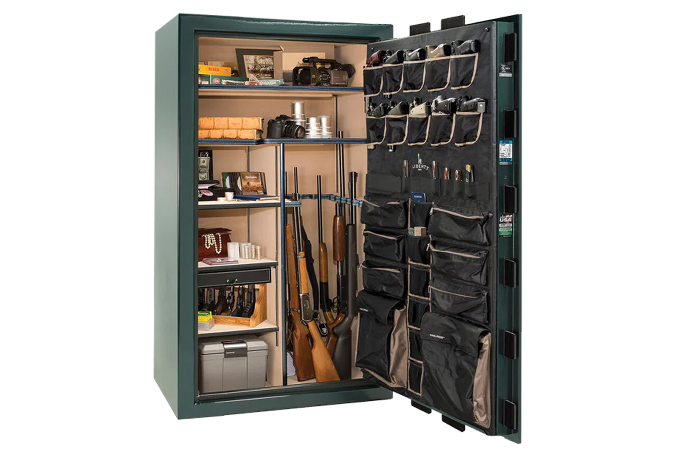 Liberty Lincoln 50 Green Gloss Finish Safe with Black Chrome E-Lock