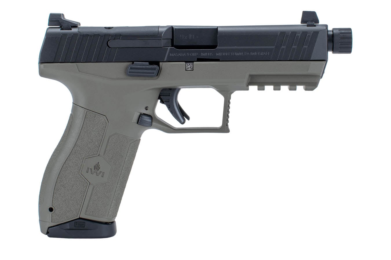 IWI Masada Tactical 9mm Optic Ready Pistol with OD Green Frame and Threaded Barrel