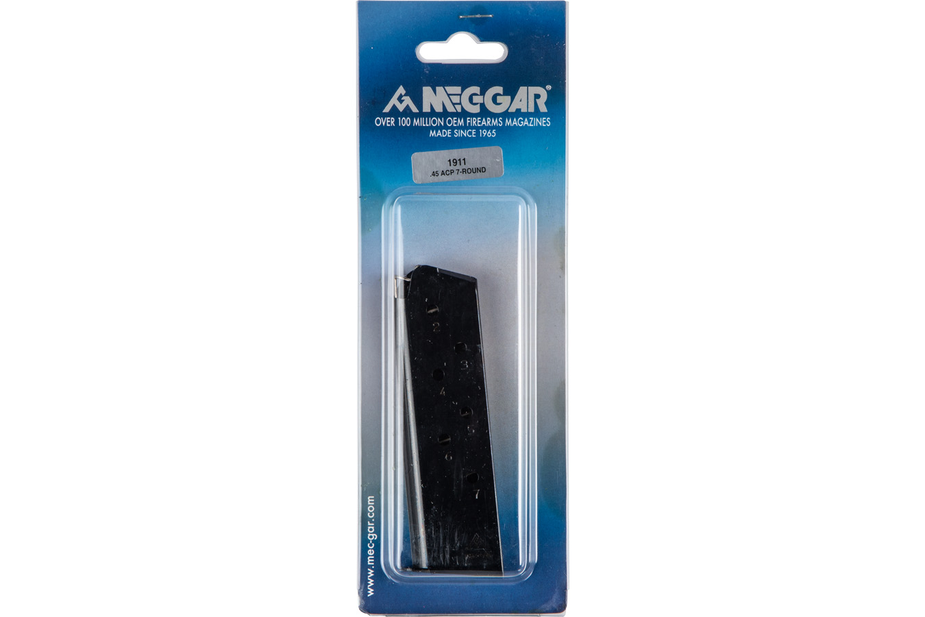 MECGAR 1911 Government 45 ACP 7-Round Blued Magazine