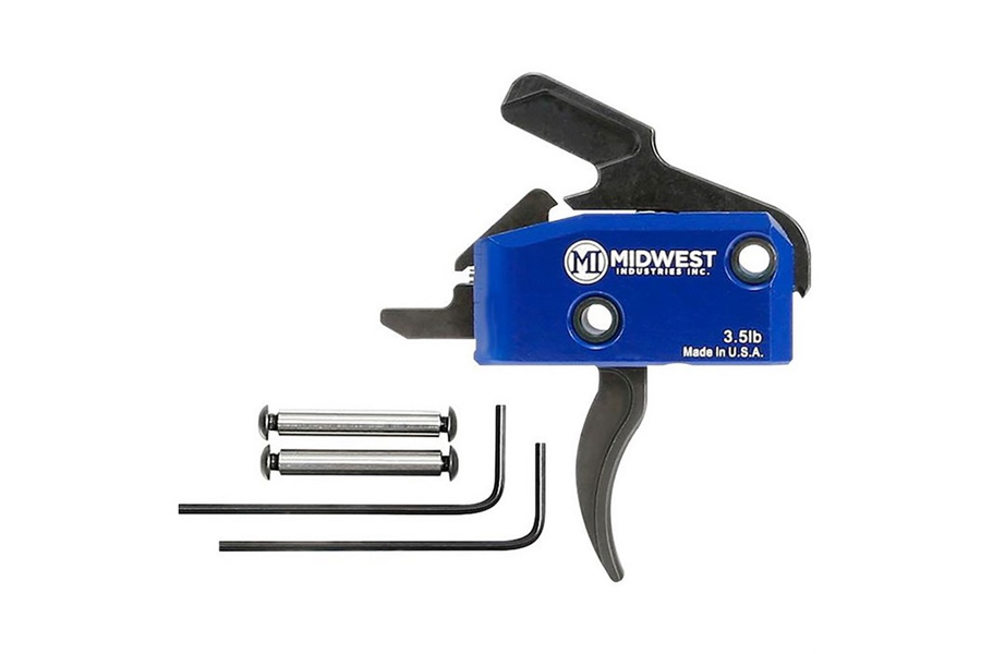 MIDWEST INDUSTRIES 3.5lbs AR-15 Enhanced Trigger Drop-In Curved Single Stage