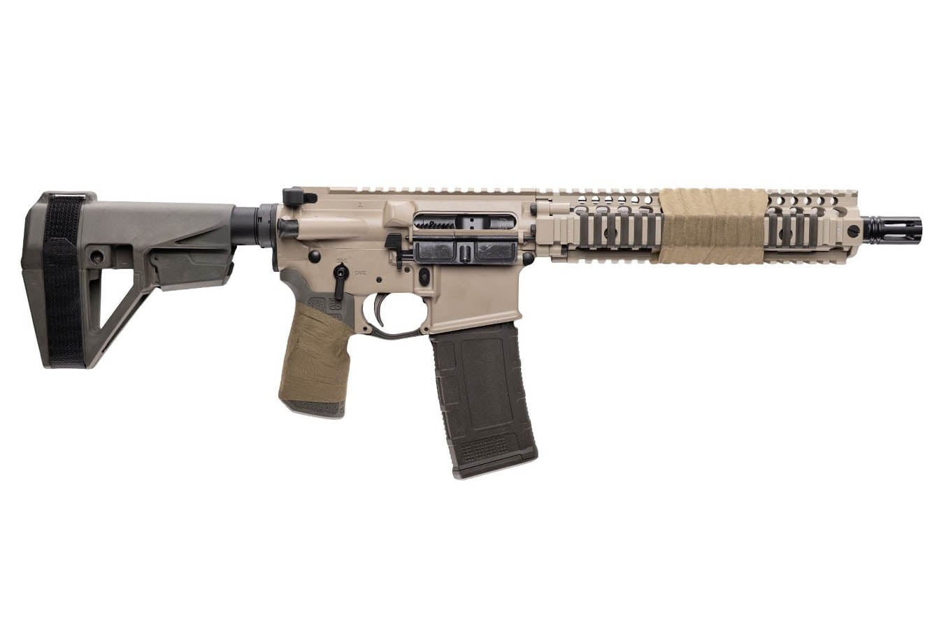 DANIEL DEFENSE MK18 Elite 300 Blackout Semi-Auto Pistol with FDE Finish and SB Tactical Brace