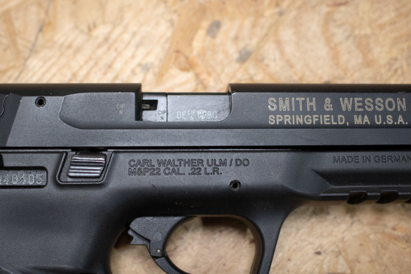 SMITH AND WESSON M&P22 22LR Police Trade-In Pistol with Walther-Made Frame