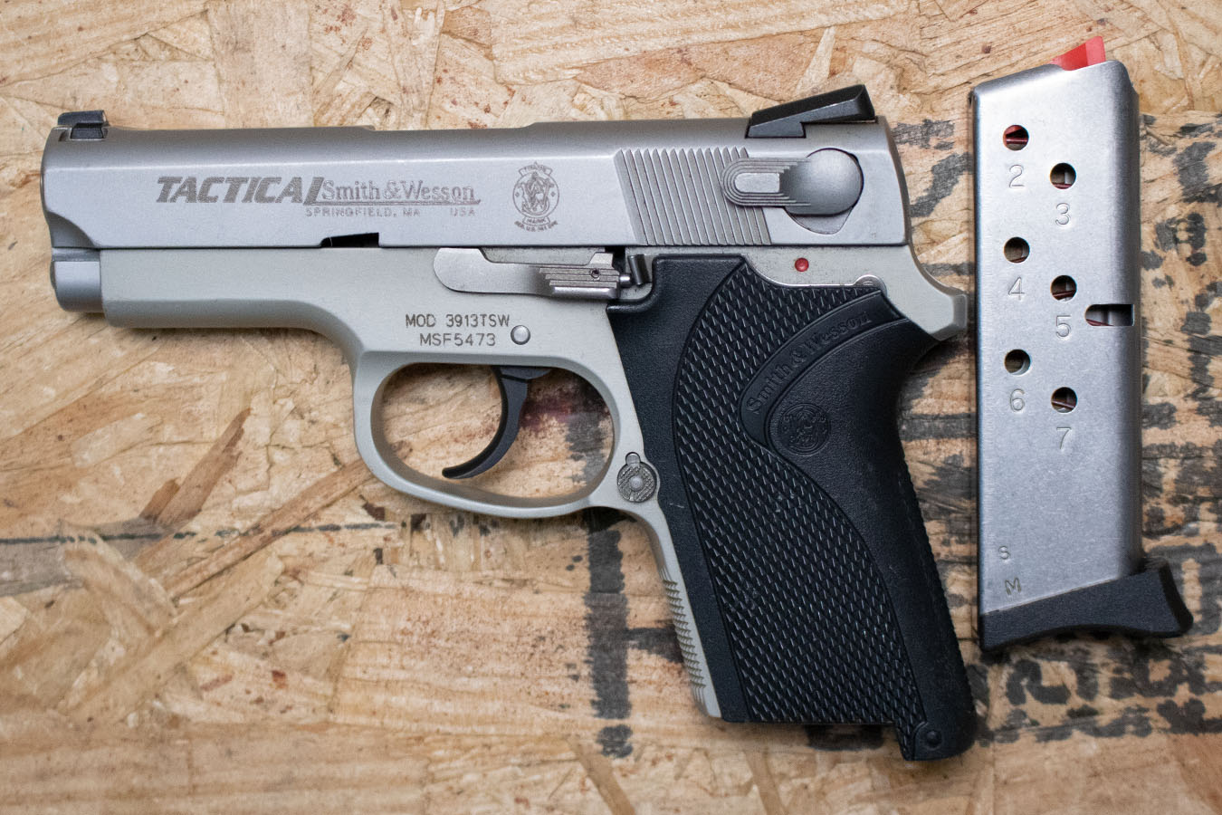 SMITH AND WESSON 3913TSW 9mm Police Trade-In Pistol with Manual Safety