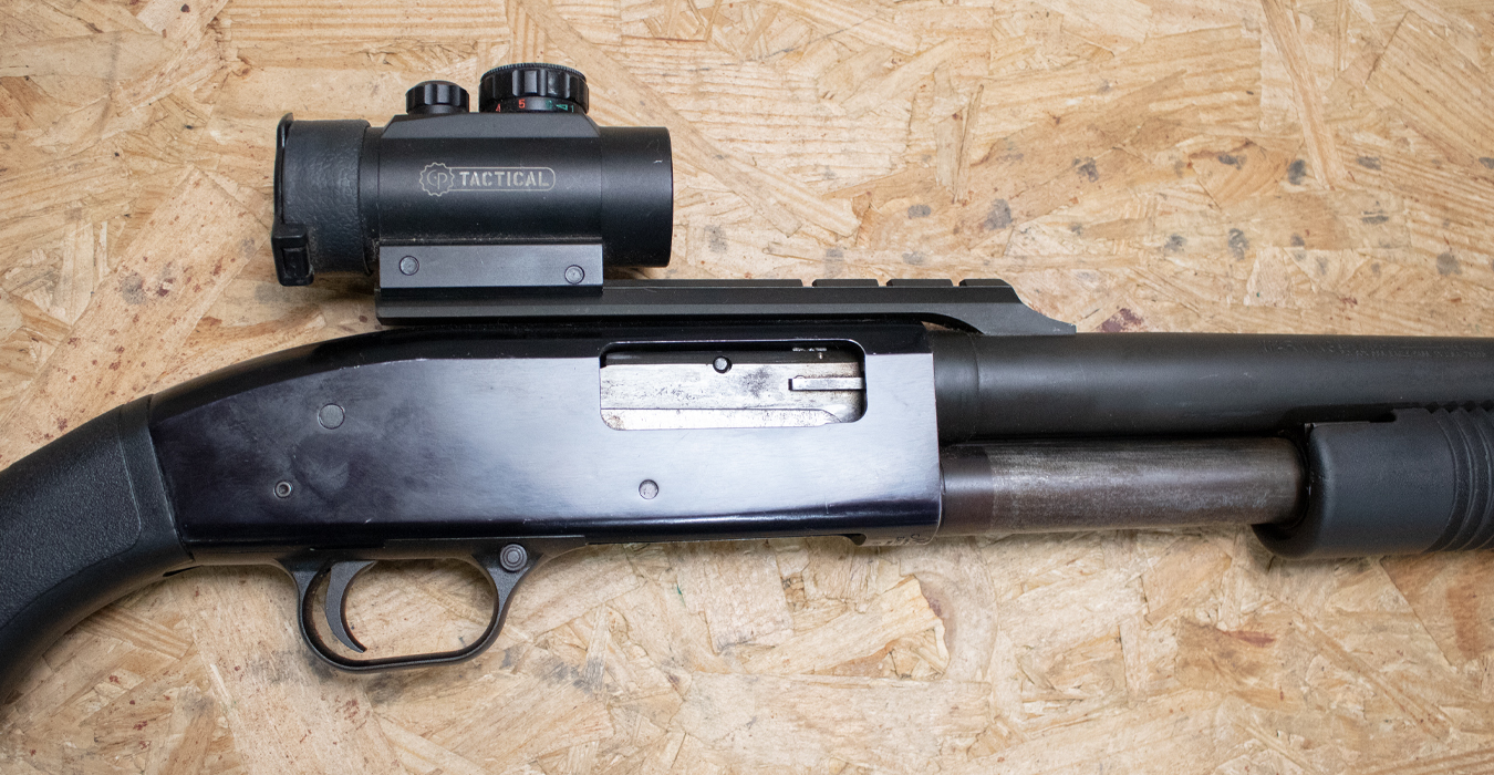 MOSSBERG Maverick 88 12 Gauge Police Trade-In Shotgun with Black Synthetic Stock and Optic