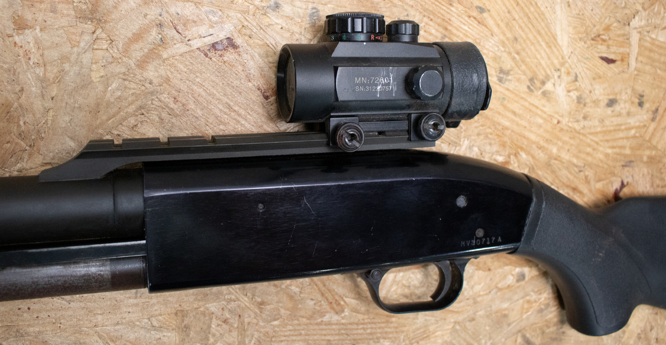 MOSSBERG Maverick 88 12 Gauge Police Trade-In Shotgun with Black Synthetic Stock and Optic