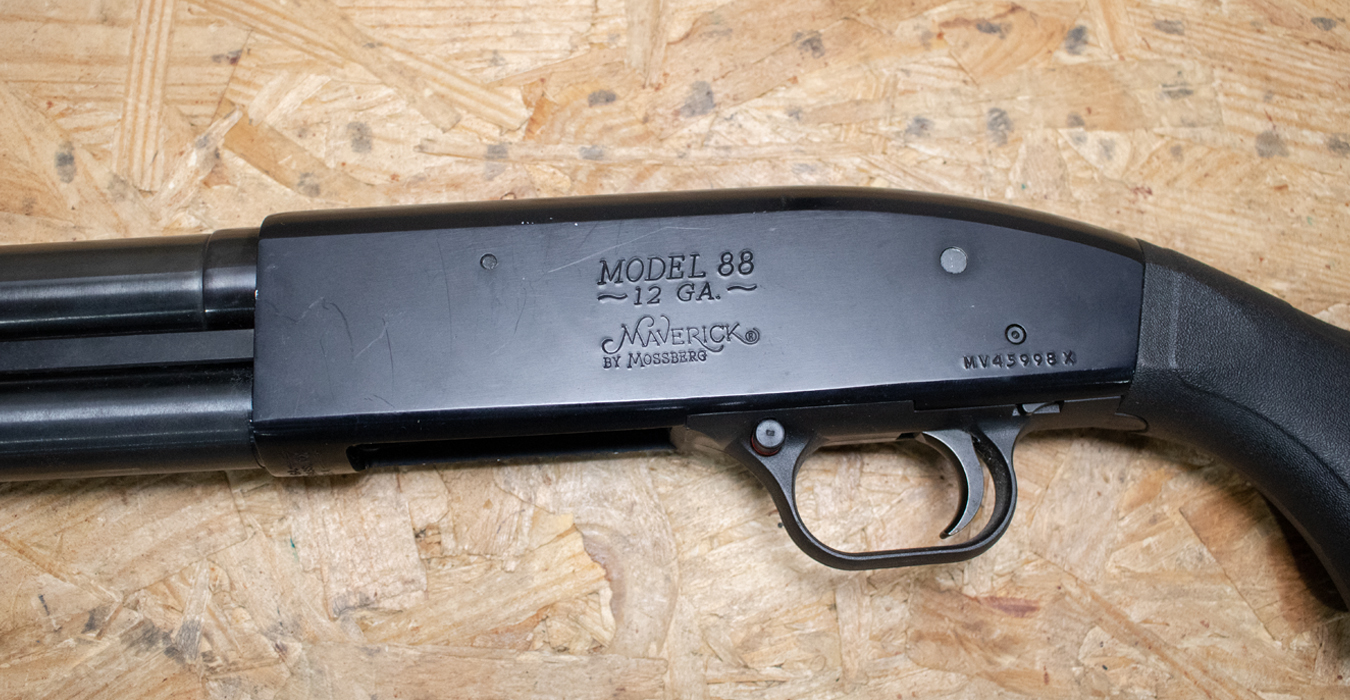 MAVERICK Mossberg 88 12 Gauge Police Trade-In Shotgun with Black Synthetic Stock