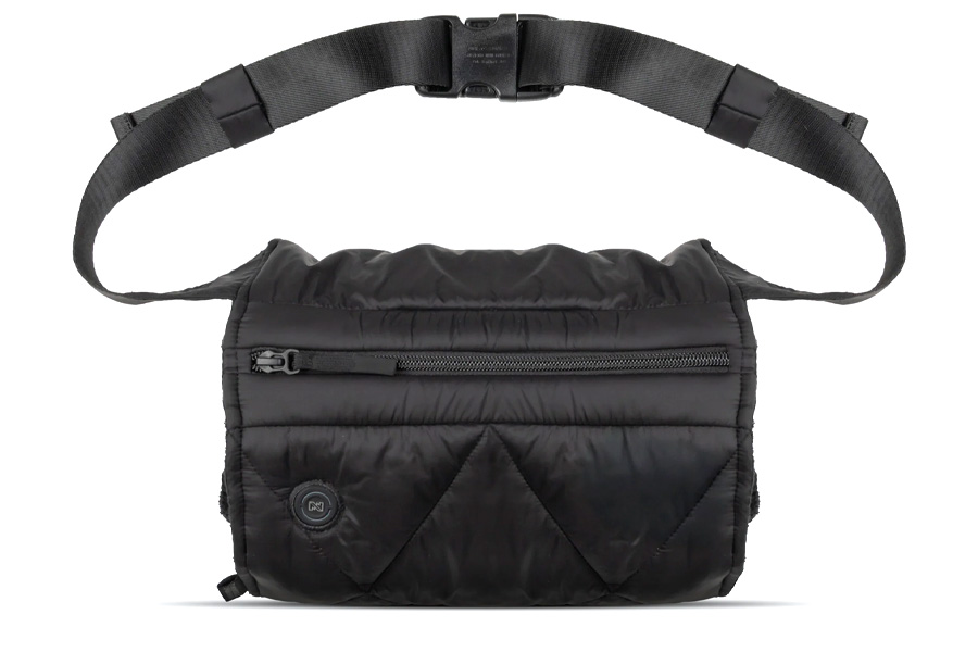 Mobile Warming Quilted Heated Hand Warmer Unisex 7.4V Black with PrimaLoft Insulation and Adjustable Heat Control