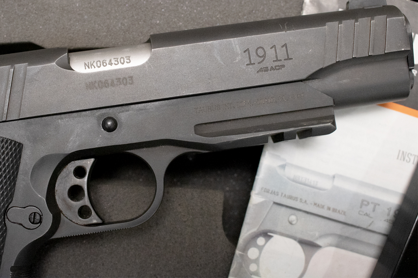 TAURUS 1911 45ACP Police Trade-In Pistol with Two Mags, Case, and Manual