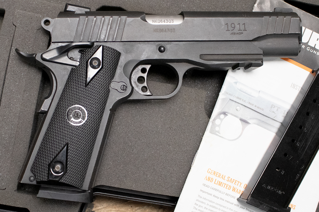 TAURUS 1911 45ACP Police Trade-In Pistol with Two Mags, Case, and Manual