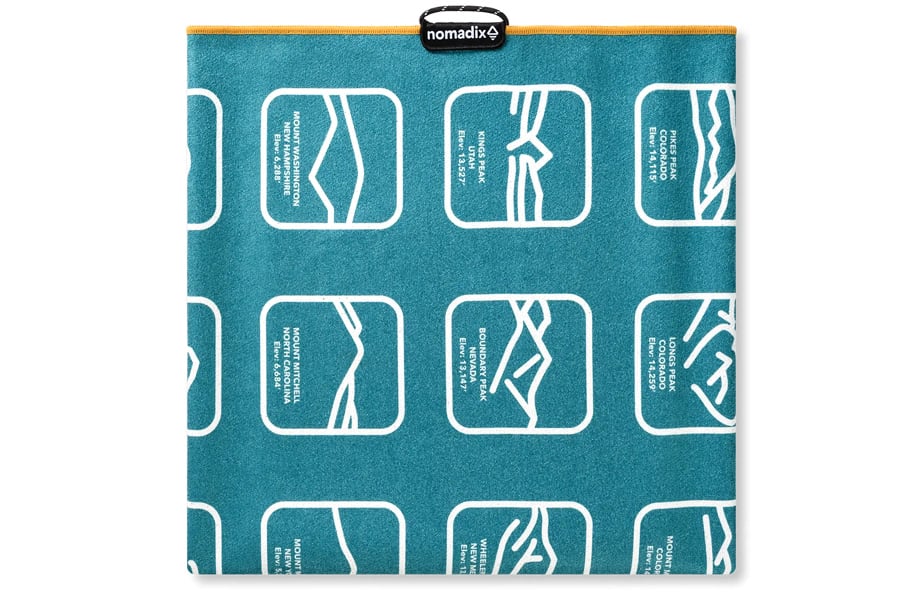 NOMADIX Original Towel Peaks Of the World Teal Ocean