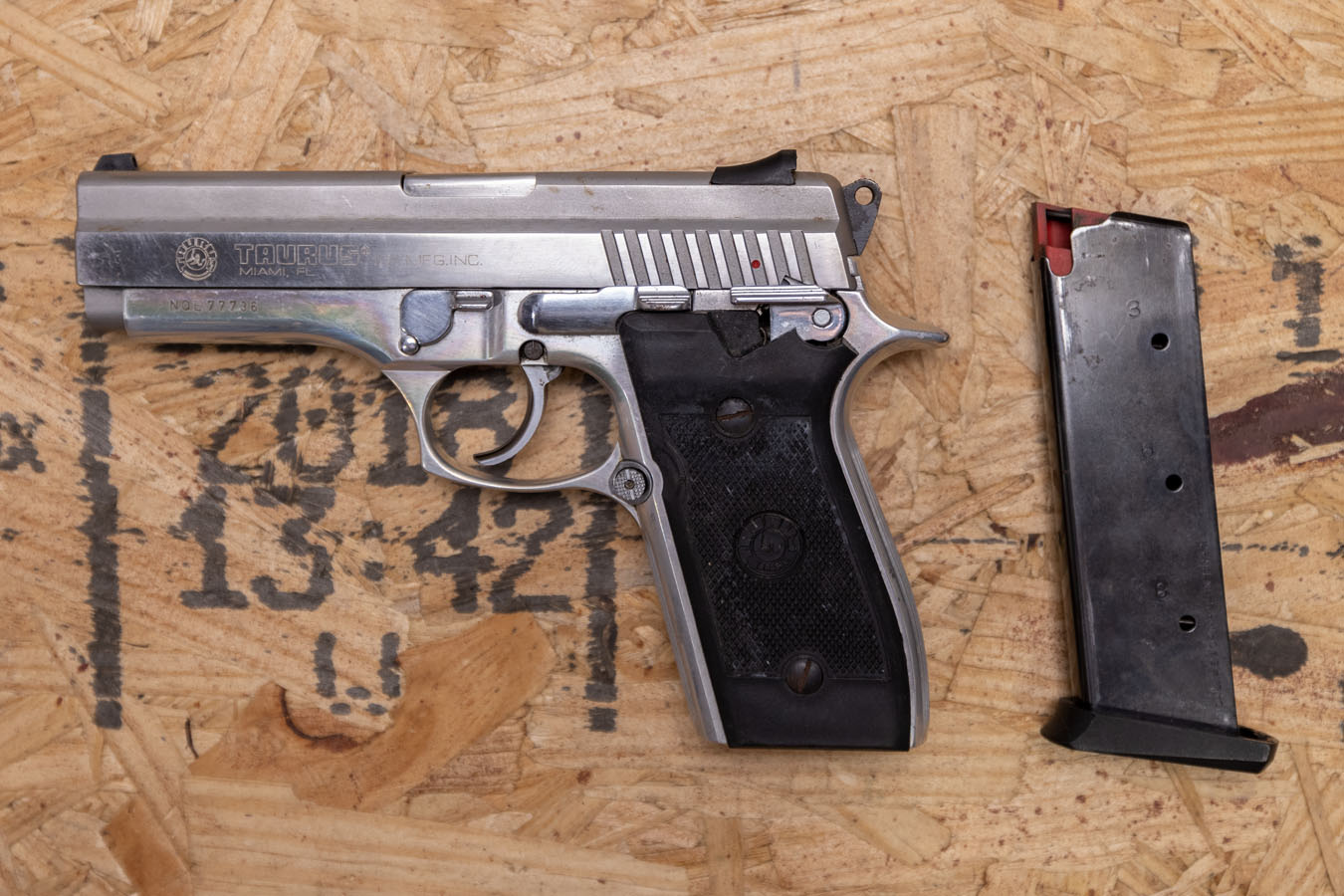 TAURUS PT-945 .45 ACP Police Trade-In Pistol Stainless Slide