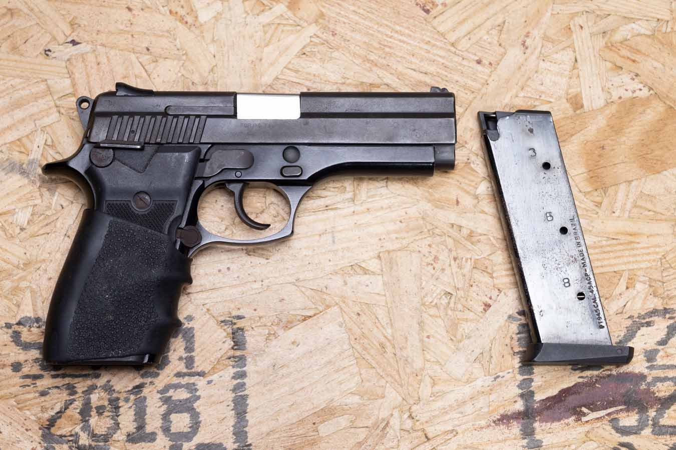 TAURUS PT945 45ACP Police Trade-In Pistol with Rubber Grips