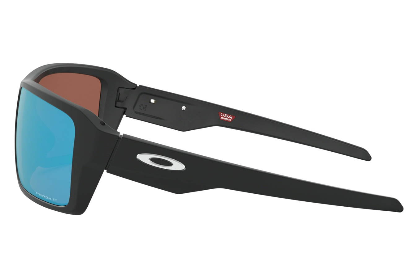 OAKLEY Double Edge Sunlgasses wtih Matte Black Frame and Prizm Deep Water Polarized Lenses