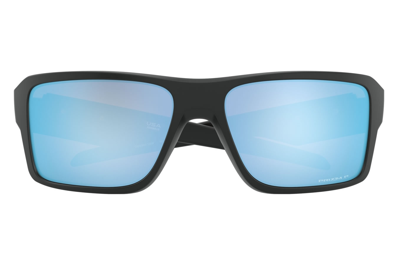 OAKLEY Double Edge Sunlgasses wtih Matte Black Frame and Prizm Deep Water Polarized Lenses