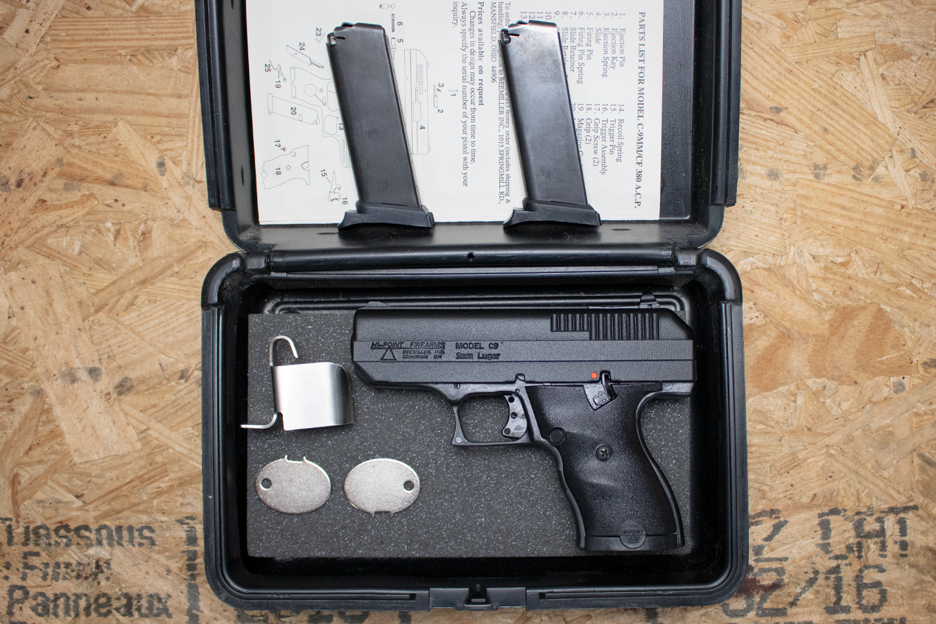 HI POINT C9 9mm Police Trade-In Pistol with Extra Mag and Case
