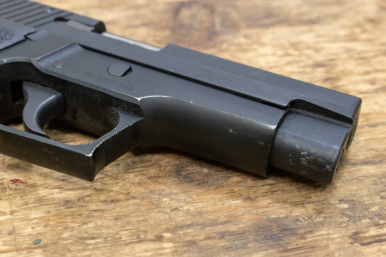 SIG SAUER P226 9mm DAO Police Trade-in Pistols with Flint MI Police Dept Stamp (Fair Condition)