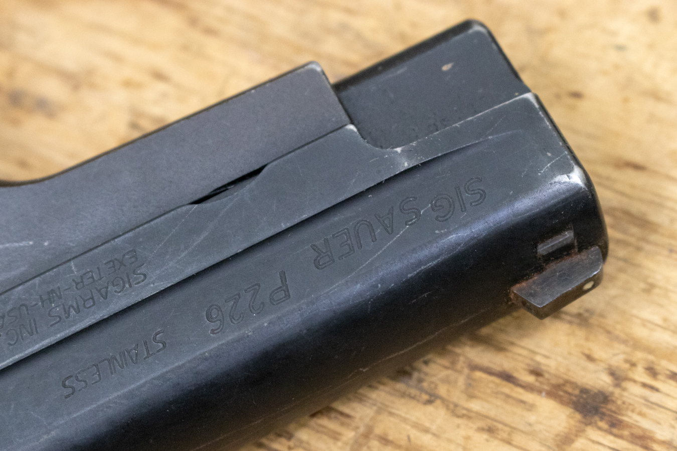 SIG SAUER P226 9mm DAO Police Trade-in Pistols with Flint MI Police Dept Stamp (Fair Condition)