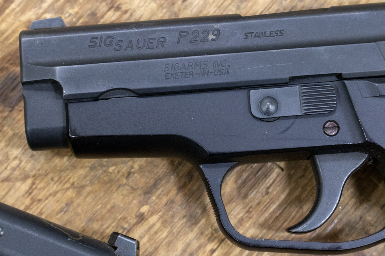SIG SAUER P229 9mm DAO Police Trade-ins with Flint MI Police Dept Stamp (Good Condition)