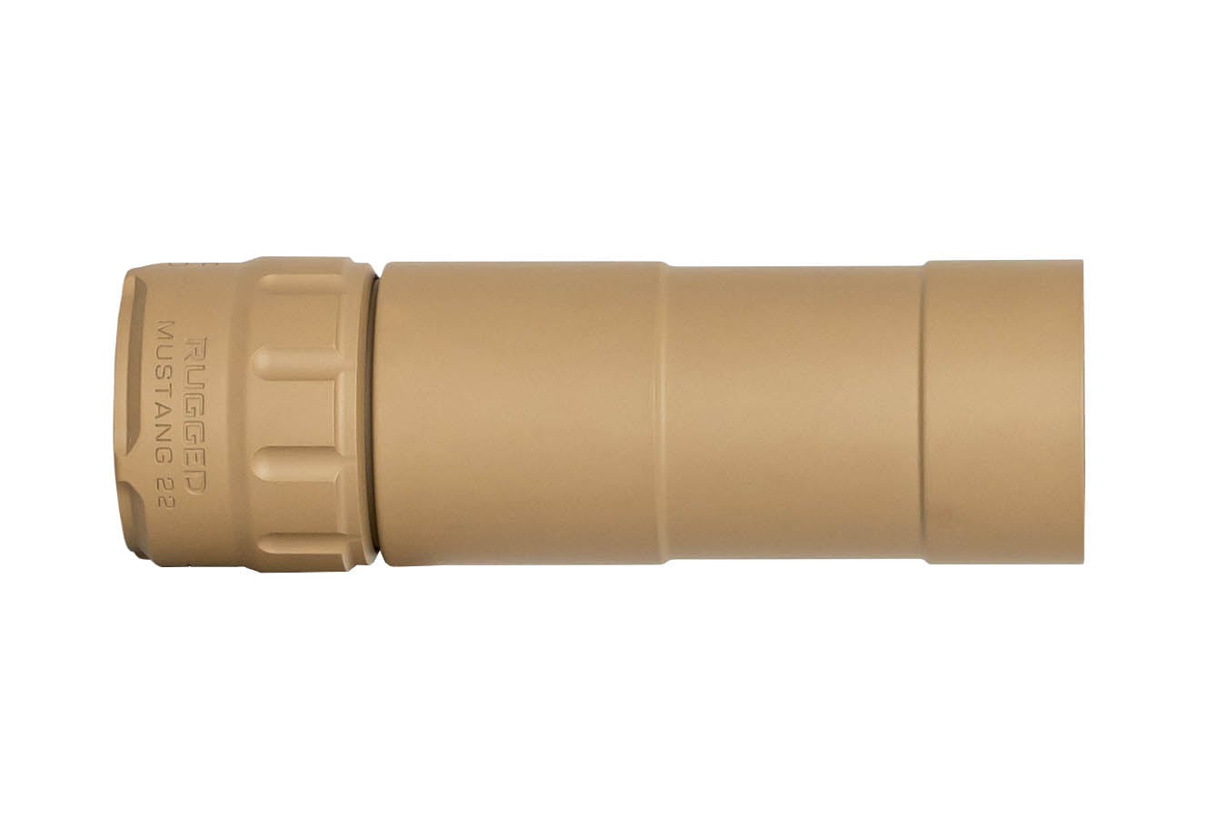 RUGGED SUPPRESSORS Mustang22 22 Caliber Lightweight Modular Suppressor with FDE Finish