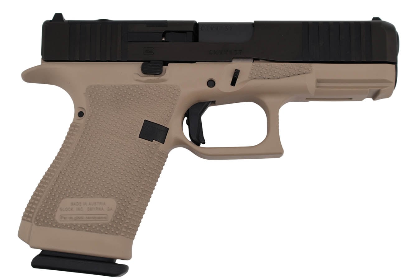 Glock 19 Gen6 9mm Optic Ready Pistol with Two-Tone FDE Finish