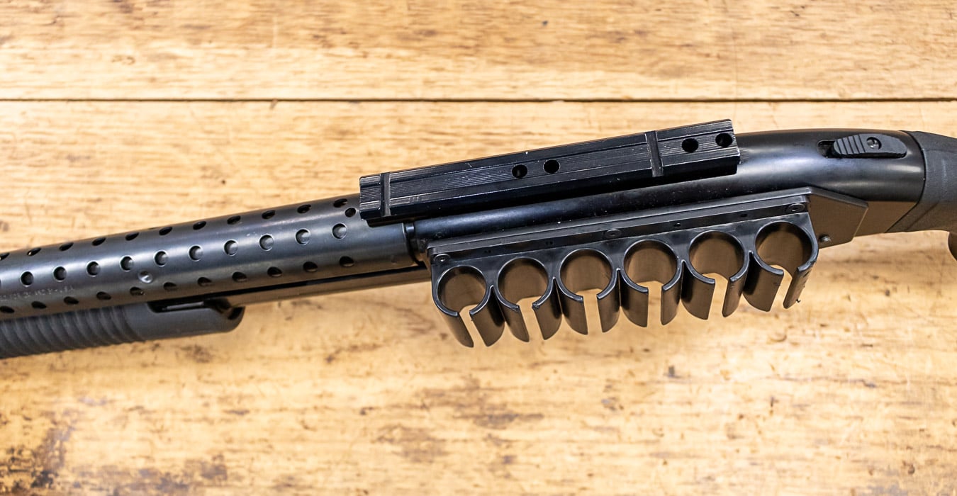 Mossberg 590 Tactical 12 Gauge Police Tradein Shotgun with Side Saddle