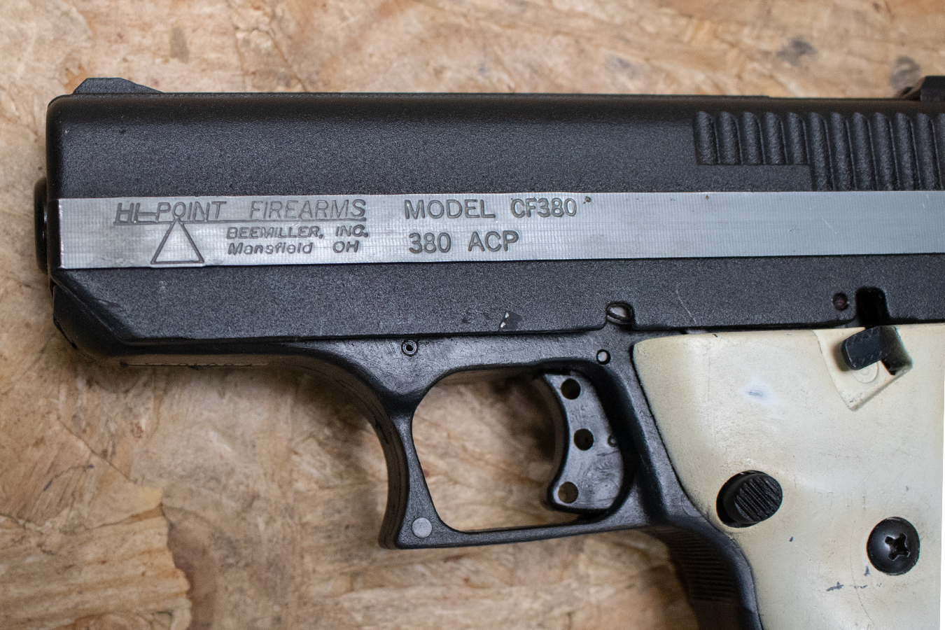 HI POINT CF380 380 ACP Police Trade-In Pistol with White Grips