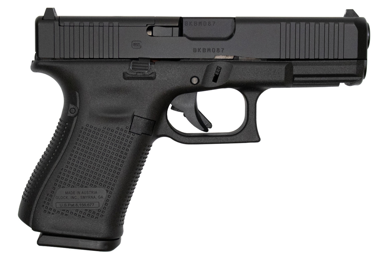 GLOCK 19 Gen5 9mm MOS 10-Round Pistol with Front Slide Serrations