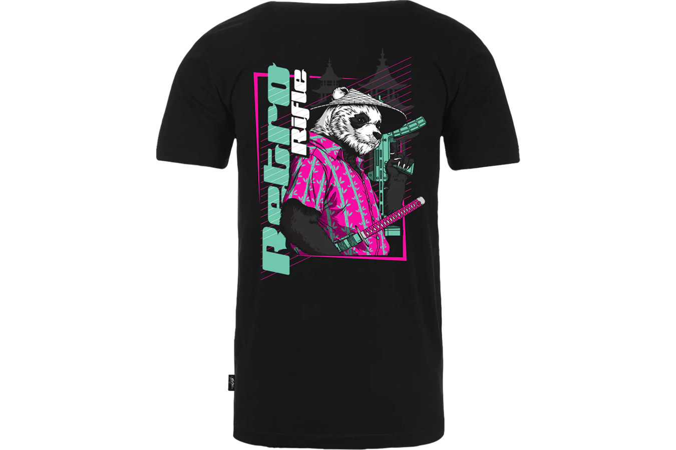 Retro Rifle Panda Short Sleeve Tee