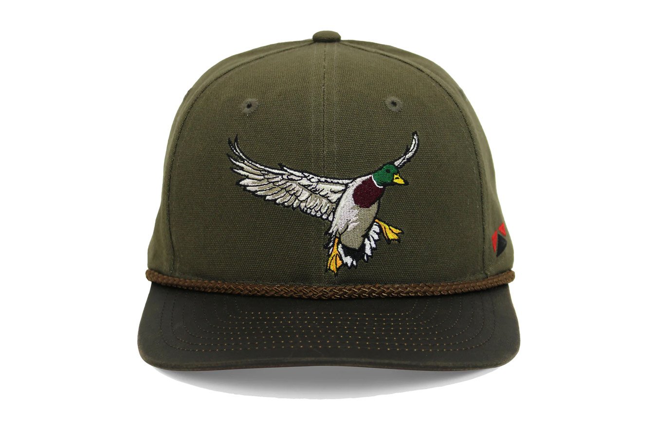 PARAMOUNT APPAREL Canvas Mallard Drake Hat with Wax Cloth Visor Olive