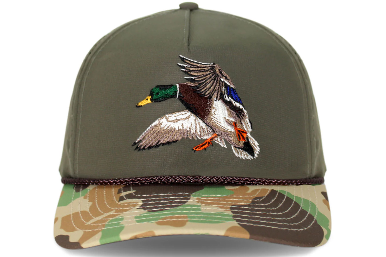 PARAMOUNT APPAREL Landing Mallard 5-Panel Olive Performance Hat