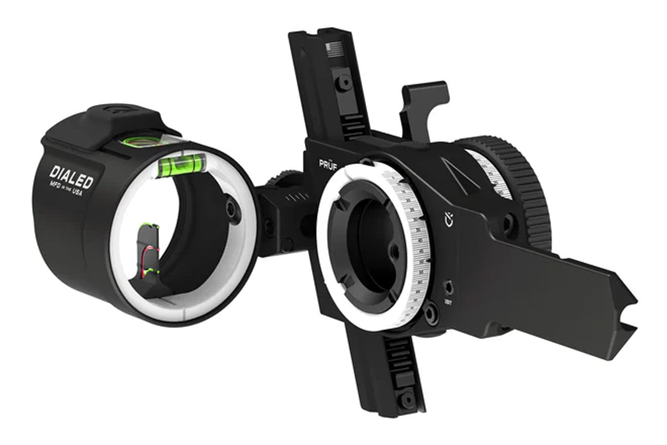 Dialed Archery PRÜF Mover Sight - Left Hand, Dovetail, MAG-3V .010