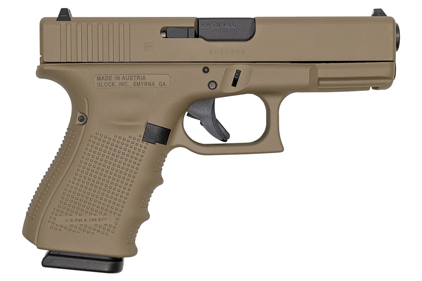 GLOCK 19 Gen4 9mm 15-Round Pistol with Flat Dark Earth Cerakote Finish