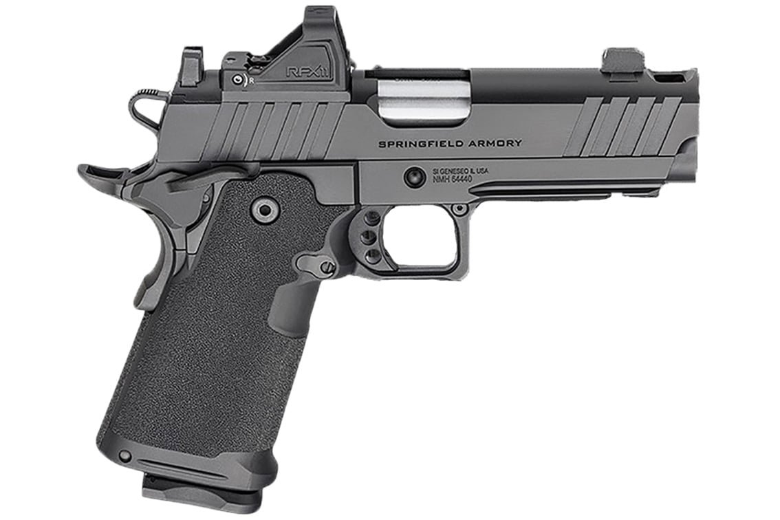 Springfield 1911 DS Prodigy Comp 4.25 Gear Pac with Viridian RFX-11 Green Dot, Four Mags and Pistol Bag