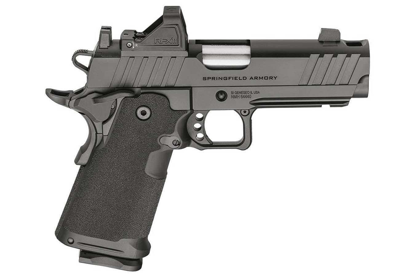 Springfield 1911 DS Prodigy Comp 4.25 Gear Pac with Viridian RFX-11 Green Dot, Four Mags and Pistol Bag