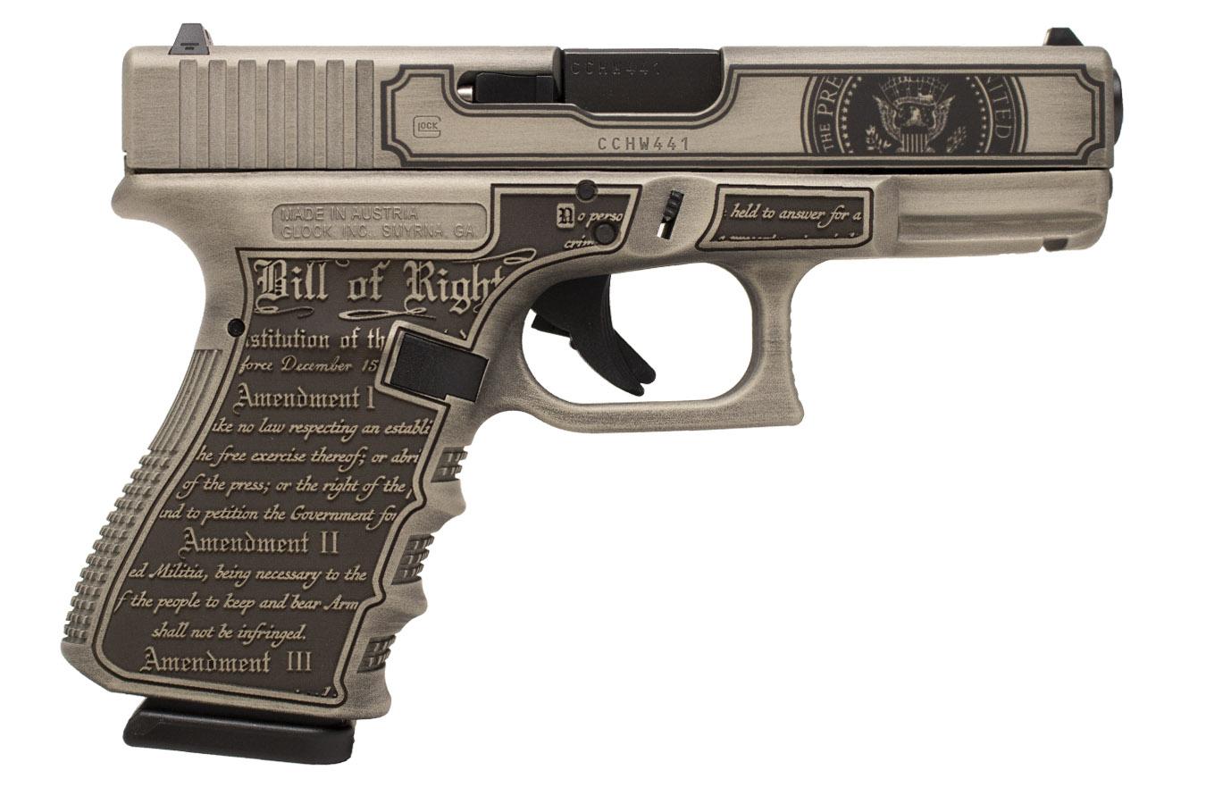 GLOCK 19 Gen3 9mm Donald Trump Bill of Rights Custom Edition Pistol