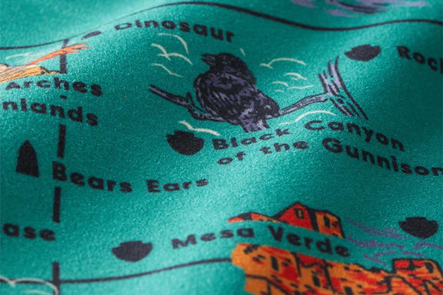 NOMADIX Ultralight Towel: National Parks and Monuments Map