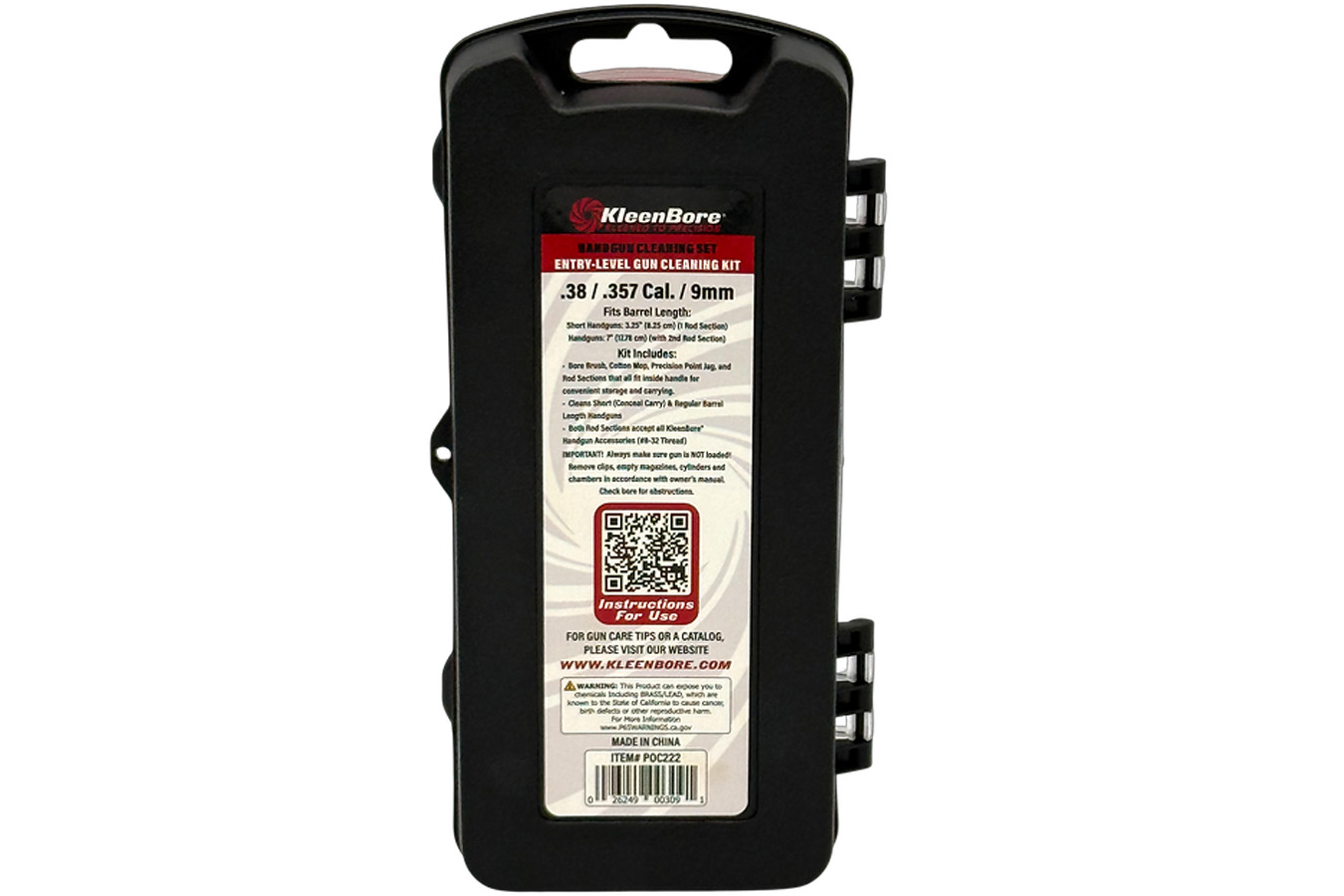 KLEEN BORE Pockit 38/357/9mm Handgun Cleaning Set